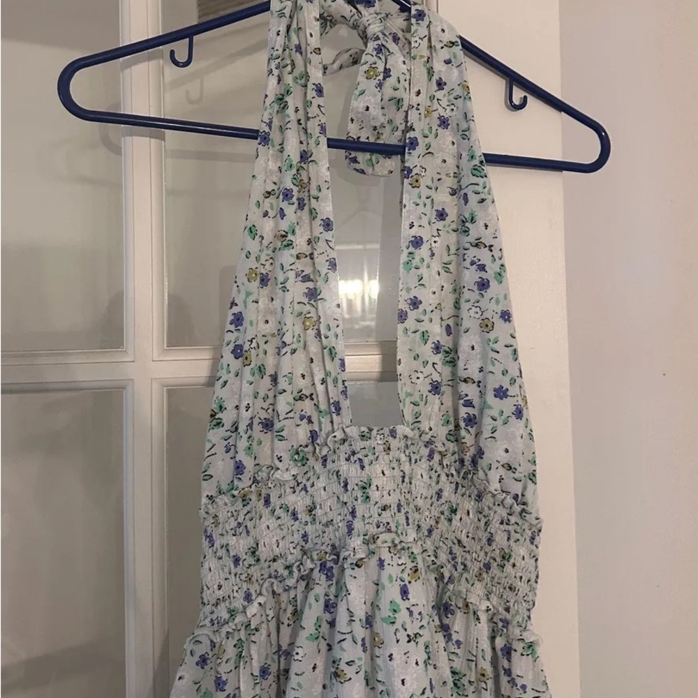 Floral Halter Mini Dress